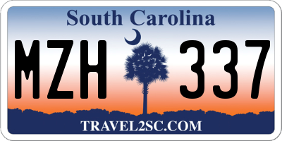 SC license plate MZH337