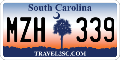 SC license plate MZH339