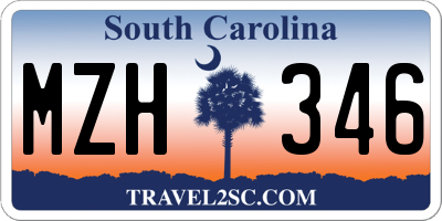 SC license plate MZH346