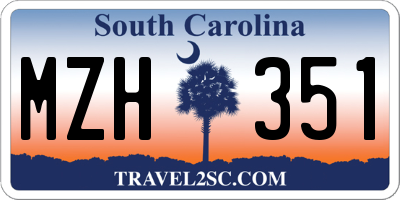 SC license plate MZH351
