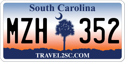 SC license plate MZH352