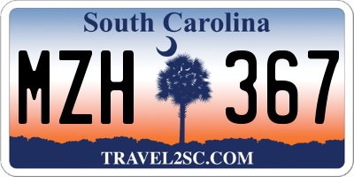 SC license plate MZH367