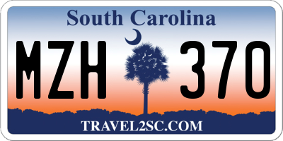 SC license plate MZH370