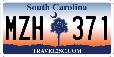 SC license plate MZH371