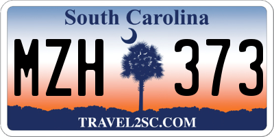 SC license plate MZH373