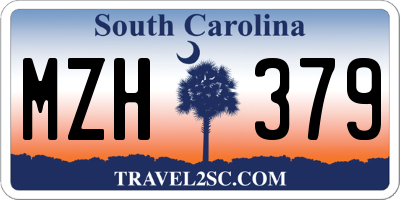 SC license plate MZH379