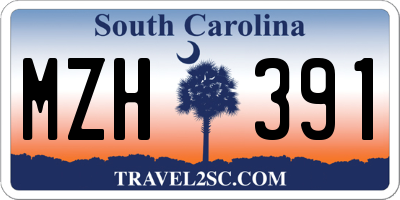 SC license plate MZH391
