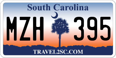 SC license plate MZH395