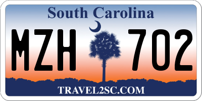 SC license plate MZH702