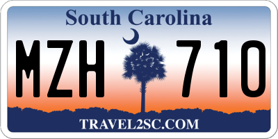 SC license plate MZH710