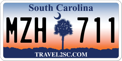 SC license plate MZH711