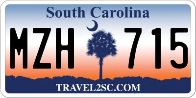 SC license plate MZH715