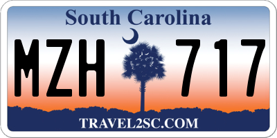 SC license plate MZH717