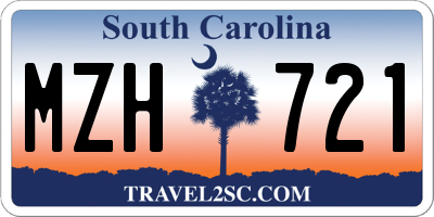 SC license plate MZH721