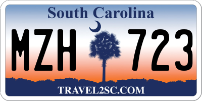 SC license plate MZH723