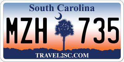 SC license plate MZH735