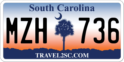 SC license plate MZH736