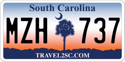 SC license plate MZH737