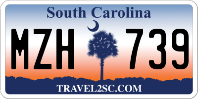 SC license plate MZH739