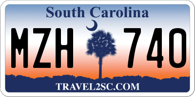 SC license plate MZH740