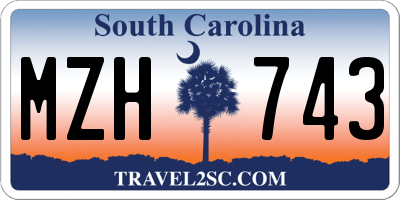 SC license plate MZH743