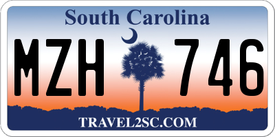 SC license plate MZH746