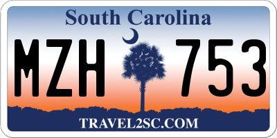 SC license plate MZH753