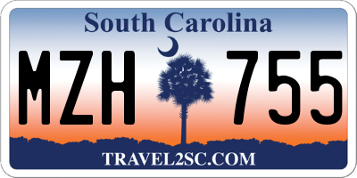SC license plate MZH755