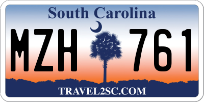 SC license plate MZH761