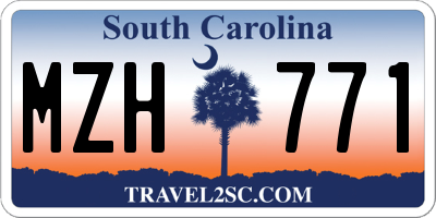 SC license plate MZH771