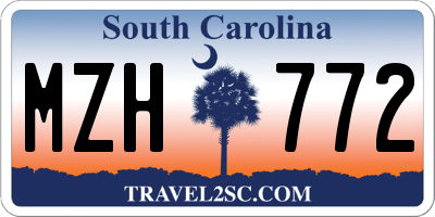 SC license plate MZH772