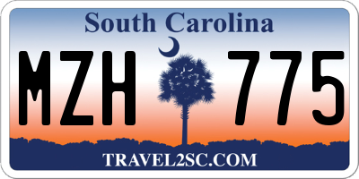 SC license plate MZH775