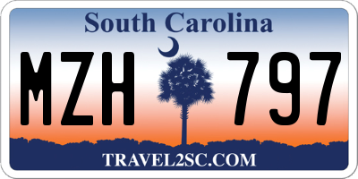 SC license plate MZH797