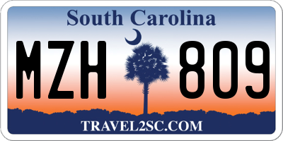 SC license plate MZH809