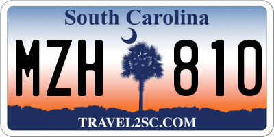 SC license plate MZH810