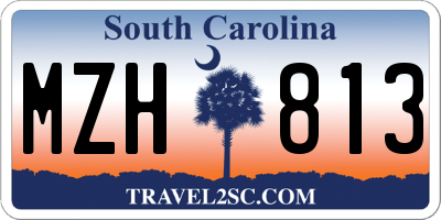 SC license plate MZH813
