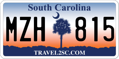 SC license plate MZH815