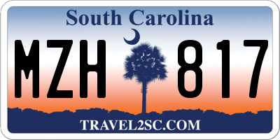 SC license plate MZH817