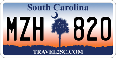 SC license plate MZH820