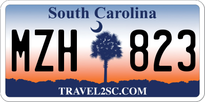 SC license plate MZH823