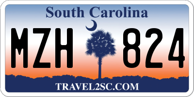 SC license plate MZH824