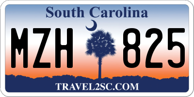 SC license plate MZH825