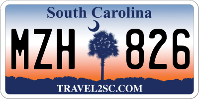 SC license plate MZH826