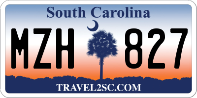 SC license plate MZH827