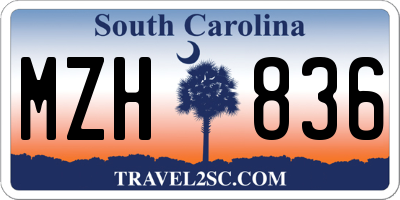 SC license plate MZH836