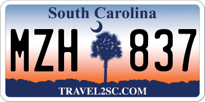 SC license plate MZH837