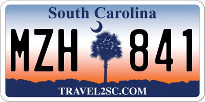SC license plate MZH841