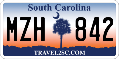 SC license plate MZH842
