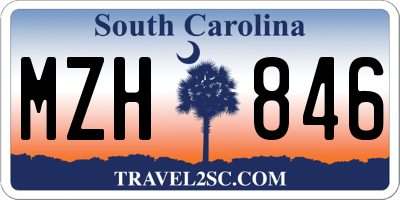 SC license plate MZH846