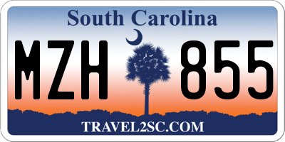 SC license plate MZH855